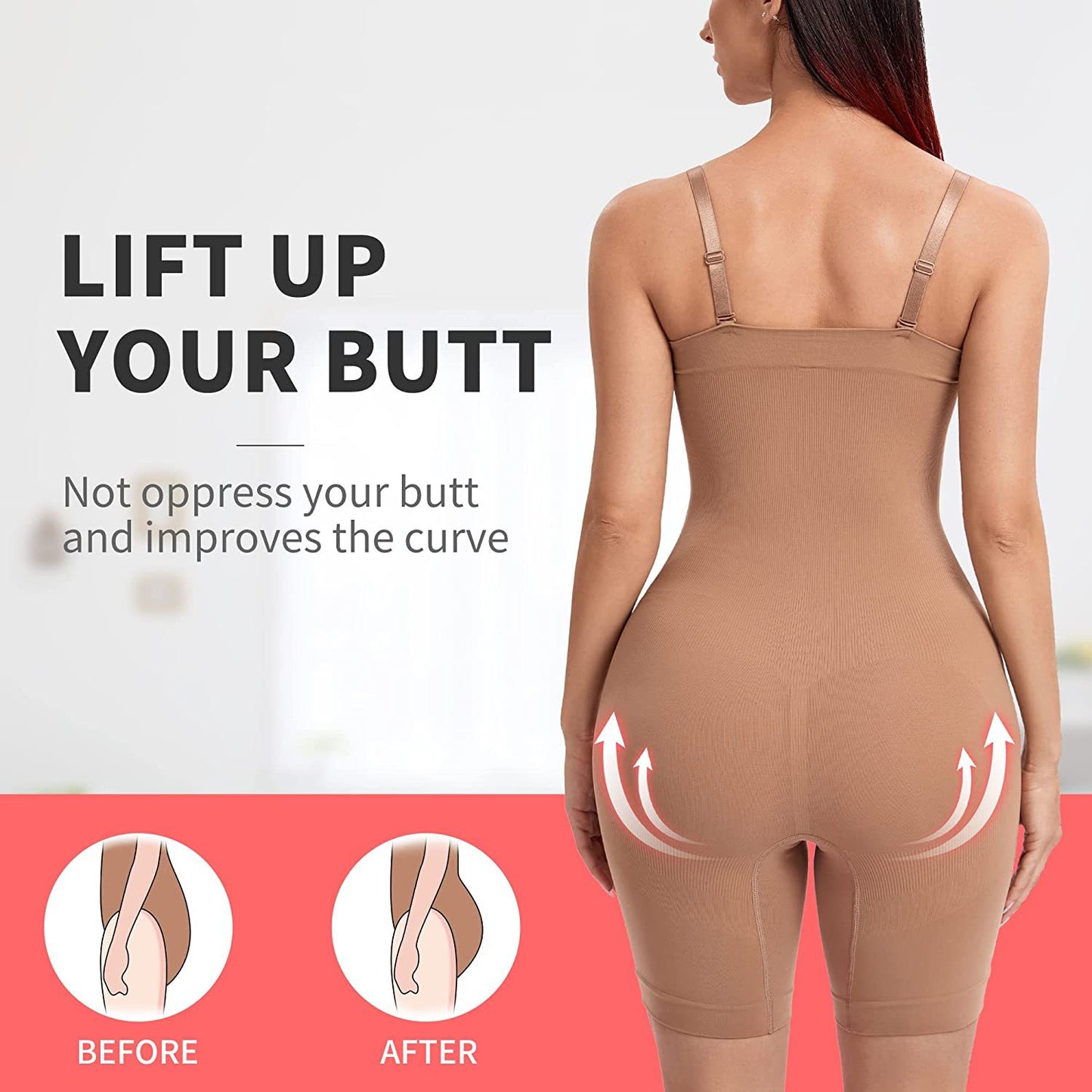 Women's Breasts Support Push Up Corset One-piece Girdle Detachable Shoulder Strap Tight Corset