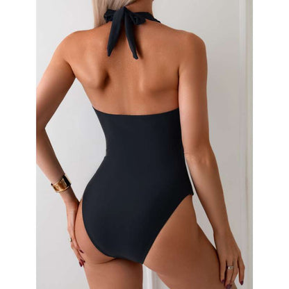 One-piece Swimsuit Women High-end Sense Halter Neck