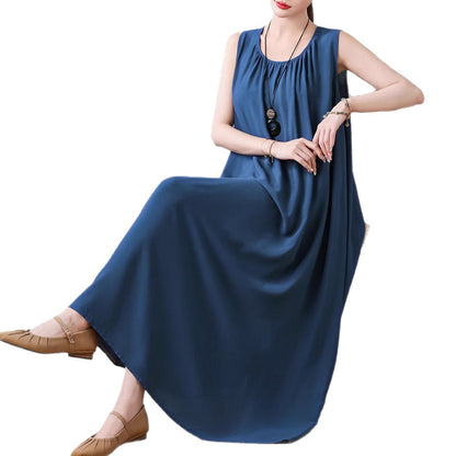 Colorful Beach French Cotton Summer Vest Dress