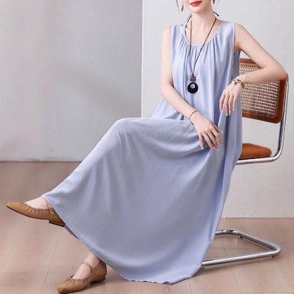 Colorful Beach French Cotton Summer Vest Dress